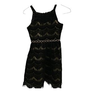 Elegant Black and Gold Kids Dress